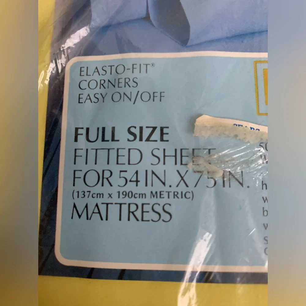 Vtg Sears Slumber Shop Country Fair Solids Full Size Sheets Flat&Fitted Yellow